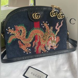 GUCCI Ophidia Dragon Embroidered Crossbody bag RARE NWT